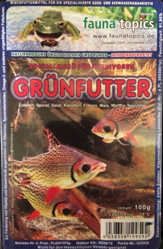 Grünfutter -Spezialmenü für Herbivoren - 30er Blister - 100g Packung